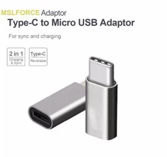 MSLFORCE | Metal Magnetic 480Mbps 3A Micro USB Да USB-C адаптер Конвертиране Connector алуминиев корпус За Data предаване и зареждане