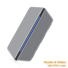 USB C докинг станция с HDMI VGA адаптер, USB 3.0 и 3.5 мм аудио, четец за CF / SD / TF карти, тип C захранване 8 IN 1 Design