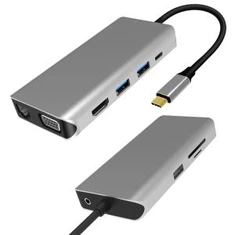 10 в 1 USB C докинг станция, SST MST поддръжка