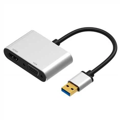 USB към HDMI VGA Splitter Adapter Hub 1080P @ 60hz