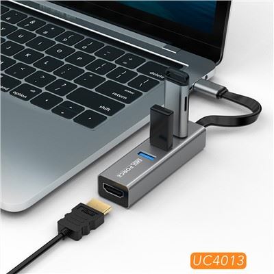 Лек 4 IN 1 USB C MediaHUB с HDMI 2.0 3 порта USB HUB